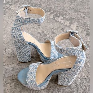 Jessica Simpson Blue Spring Heels
